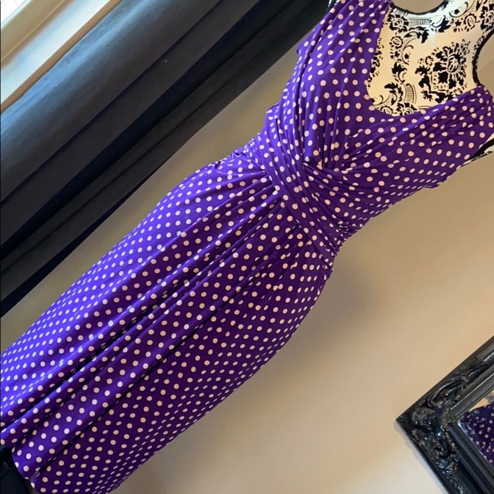 Purple polka dot Dress